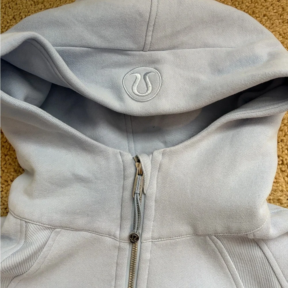 Lululemon Athletica Light Blue Zip-Up Hoodie - Picture 1 of 3